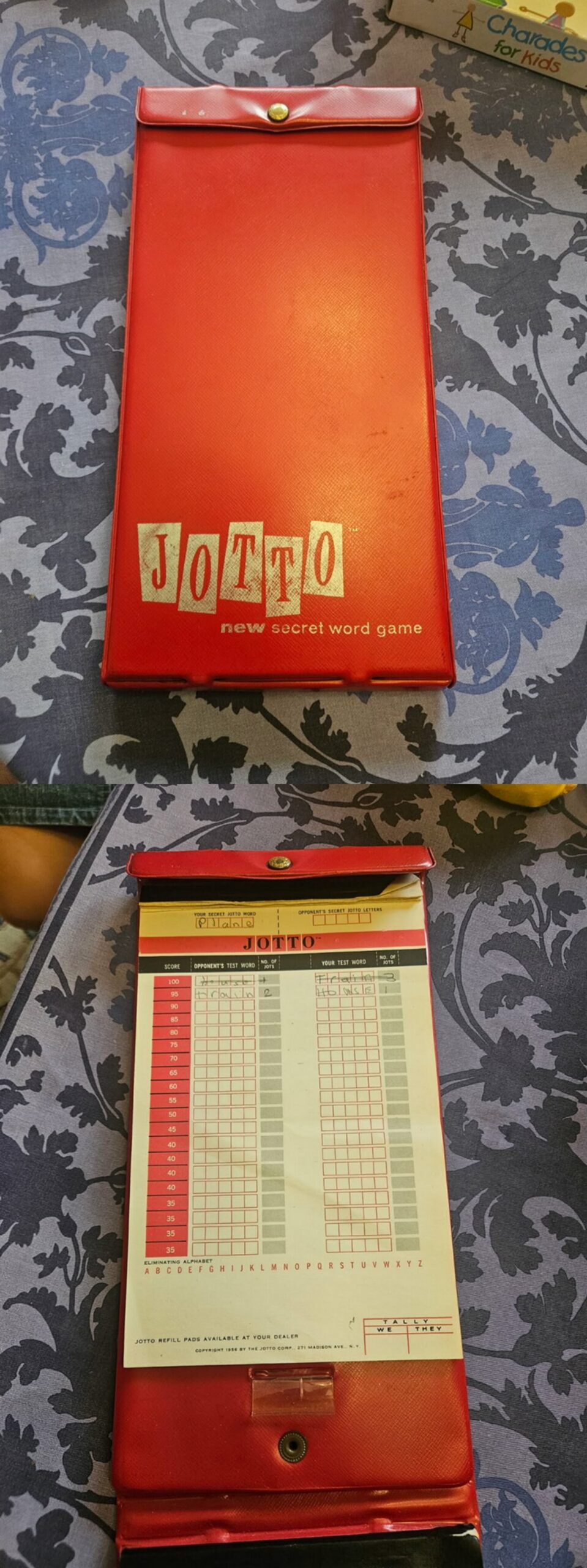 jotto A vintage word game called Jotto.